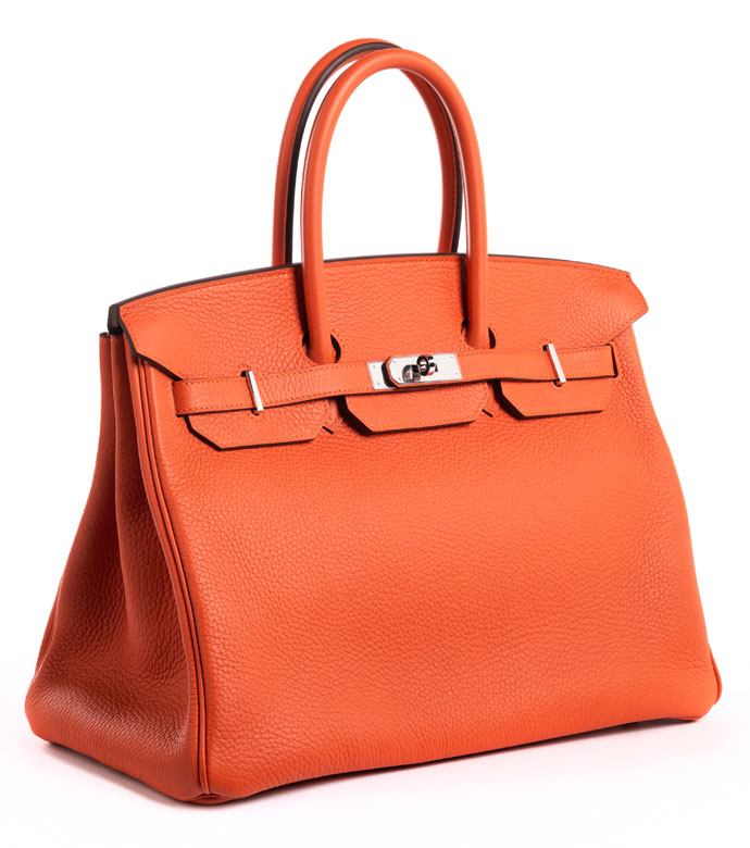 hermes orange handbag